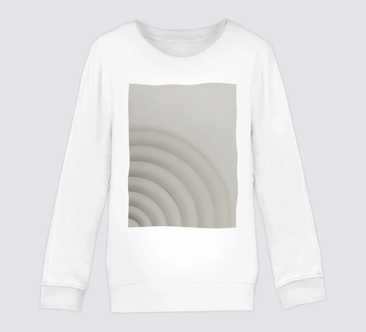 Forme grigie curve concentriche su sfondo grigio felpa bambino da DesignDoodle