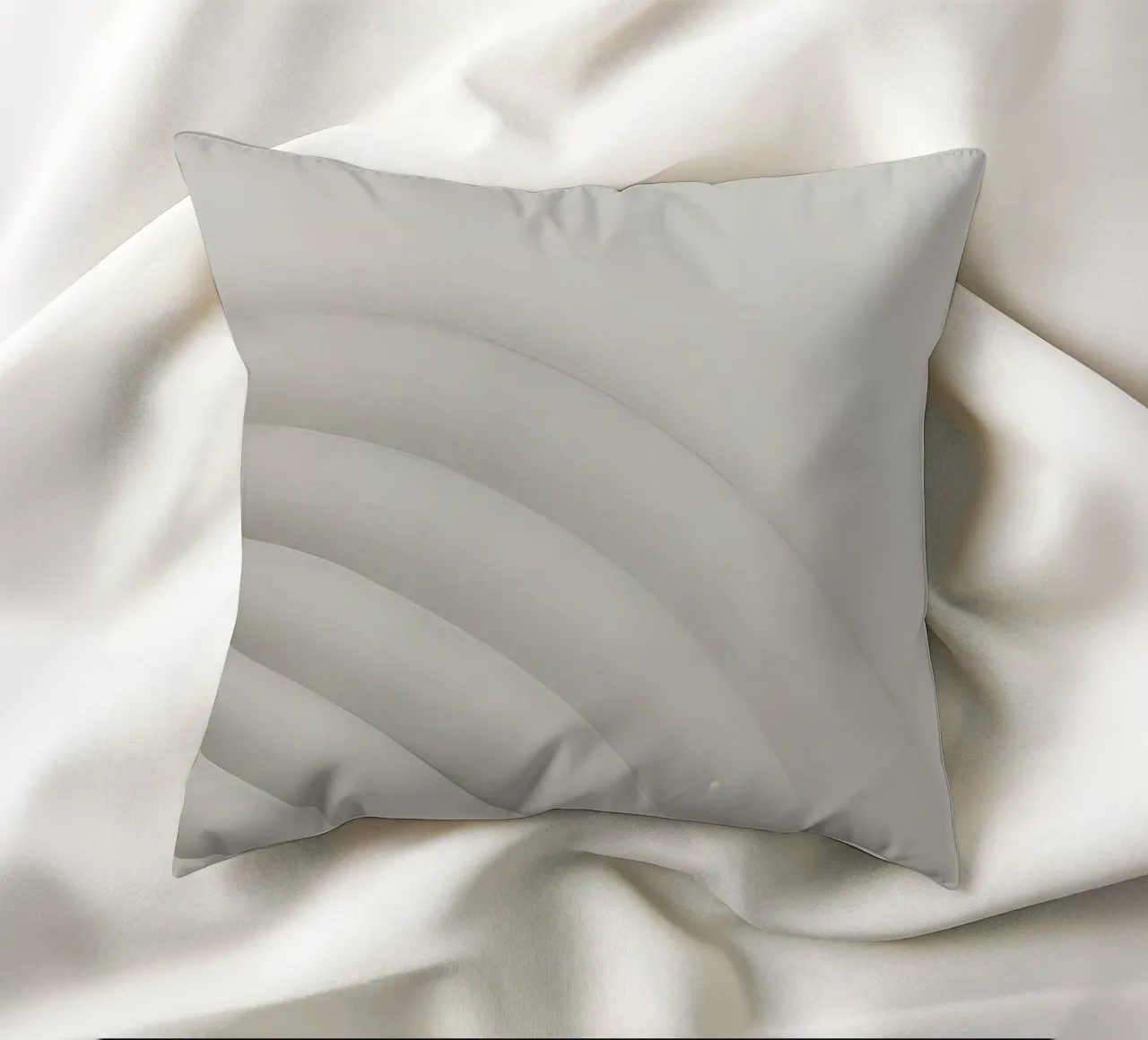 Forme grigie curve concentriche su sfondo grigio cuscino da DesignDoodle