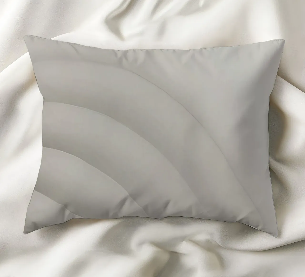 Forme grigie curve concentriche su sfondo grigio cuscino da DesignDoodle