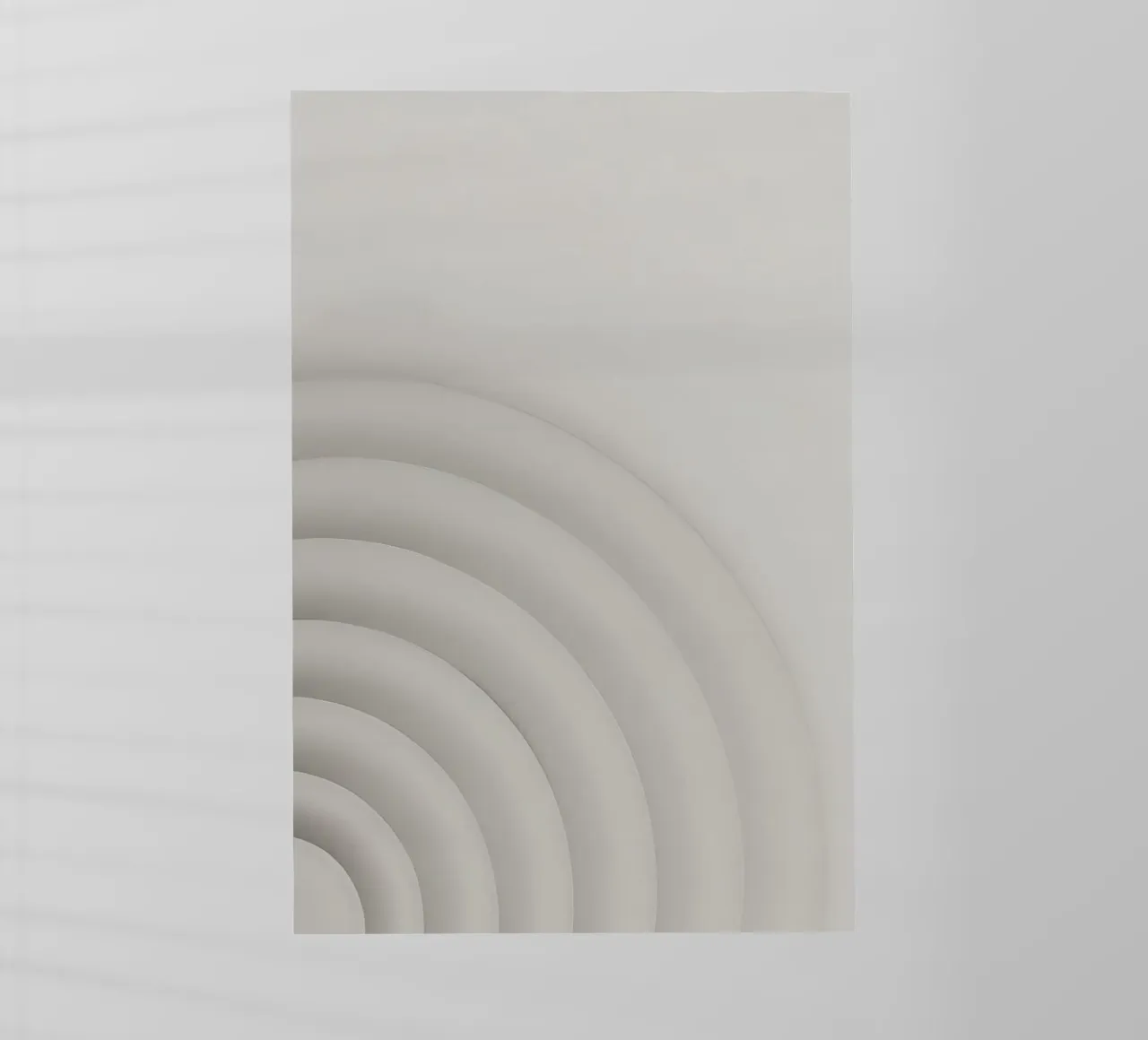 Forme grigie curve concentriche su sfondo grigio pellicola backlit da DesignDoodle