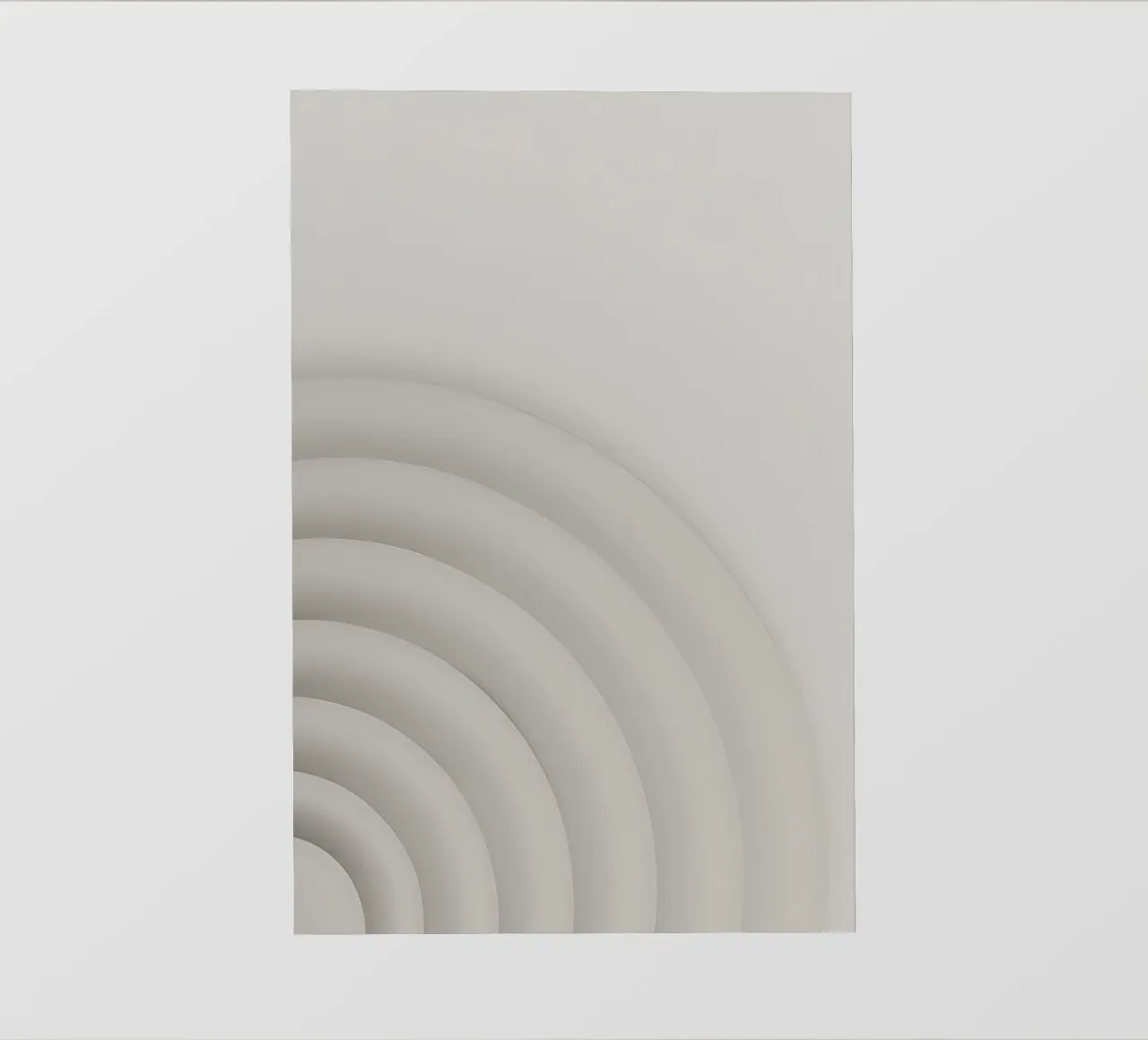 Forme grigie curve concentriche su sfondo grigio pellicola backlit da DesignDoodle