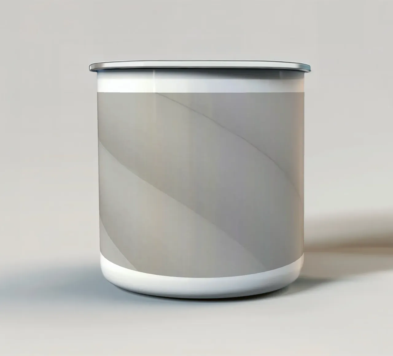 Forme grigie curve concentriche su sfondo grigio tazza in smalto da DesignDoodle