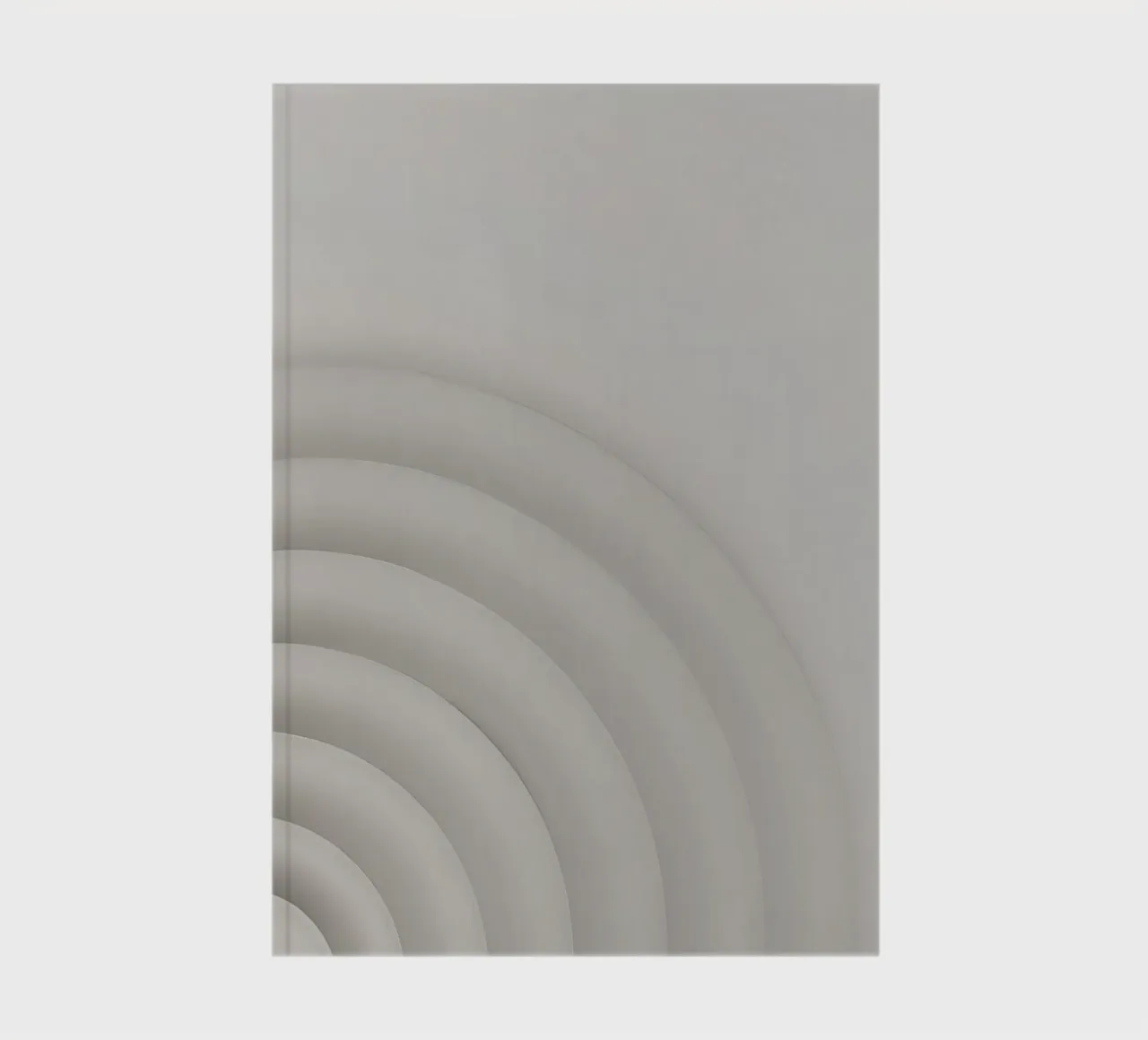 Concentric Curved Gray Shapes on a Gray Background notebook by DesignDoodle