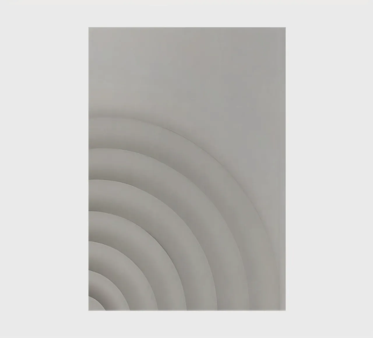 Concentric Curved Gray Shapes on a Gray Background notebook by DesignDoodle