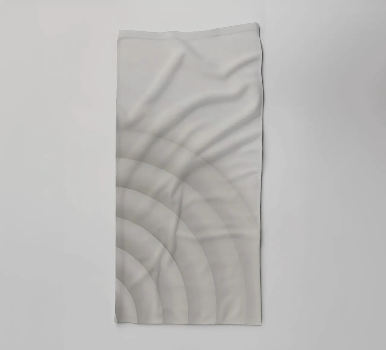 Concentric Curved Gray Shapes on a Gray Background towel by DesignDoodle