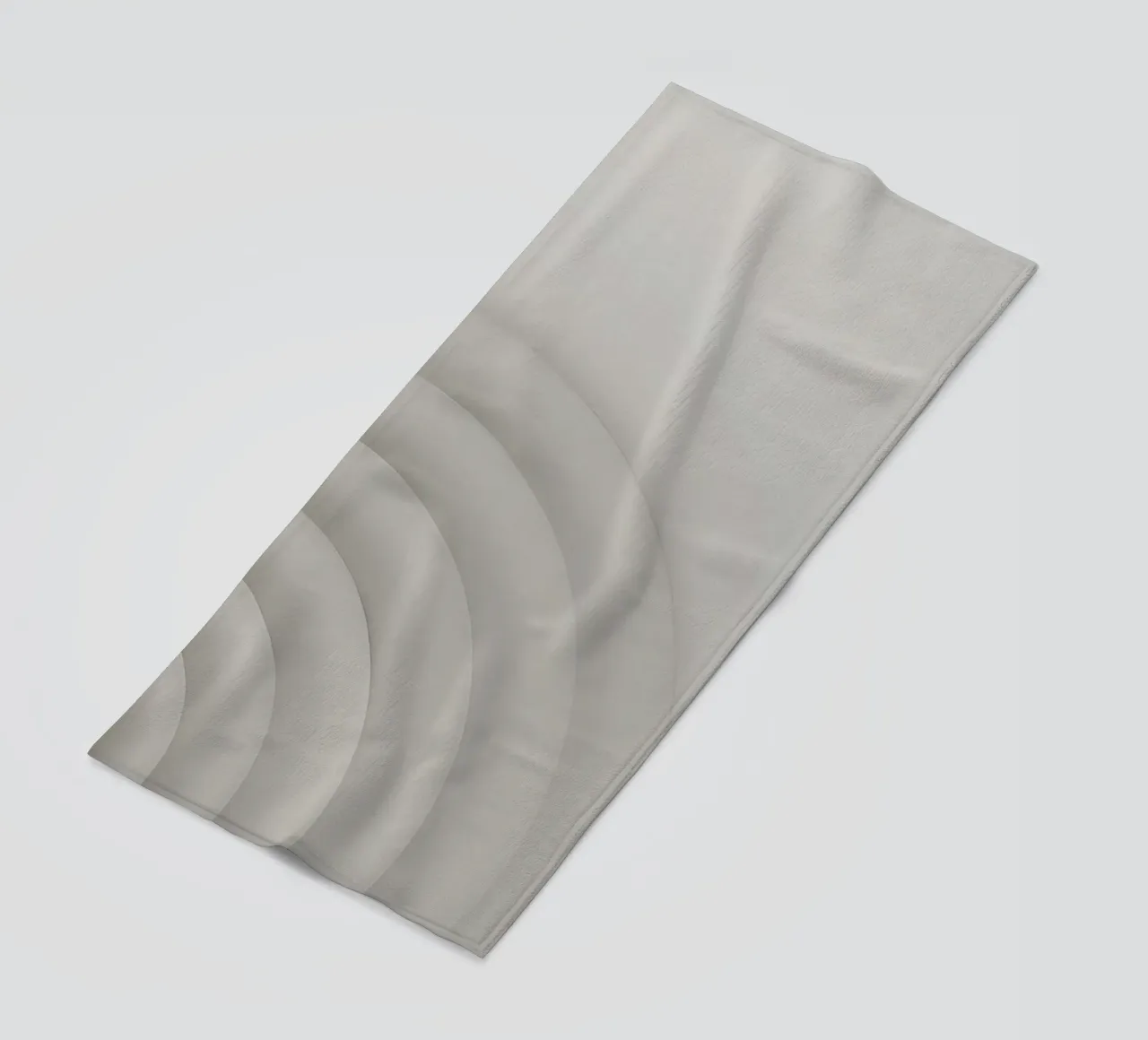 Forme grigie curve concentriche su sfondo grigio telo mare da DesignDoodle