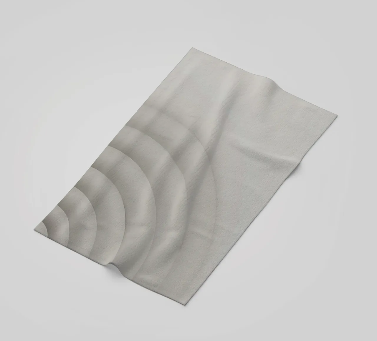 Forme grigie curve concentriche su sfondo grigio telo mare da DesignDoodle