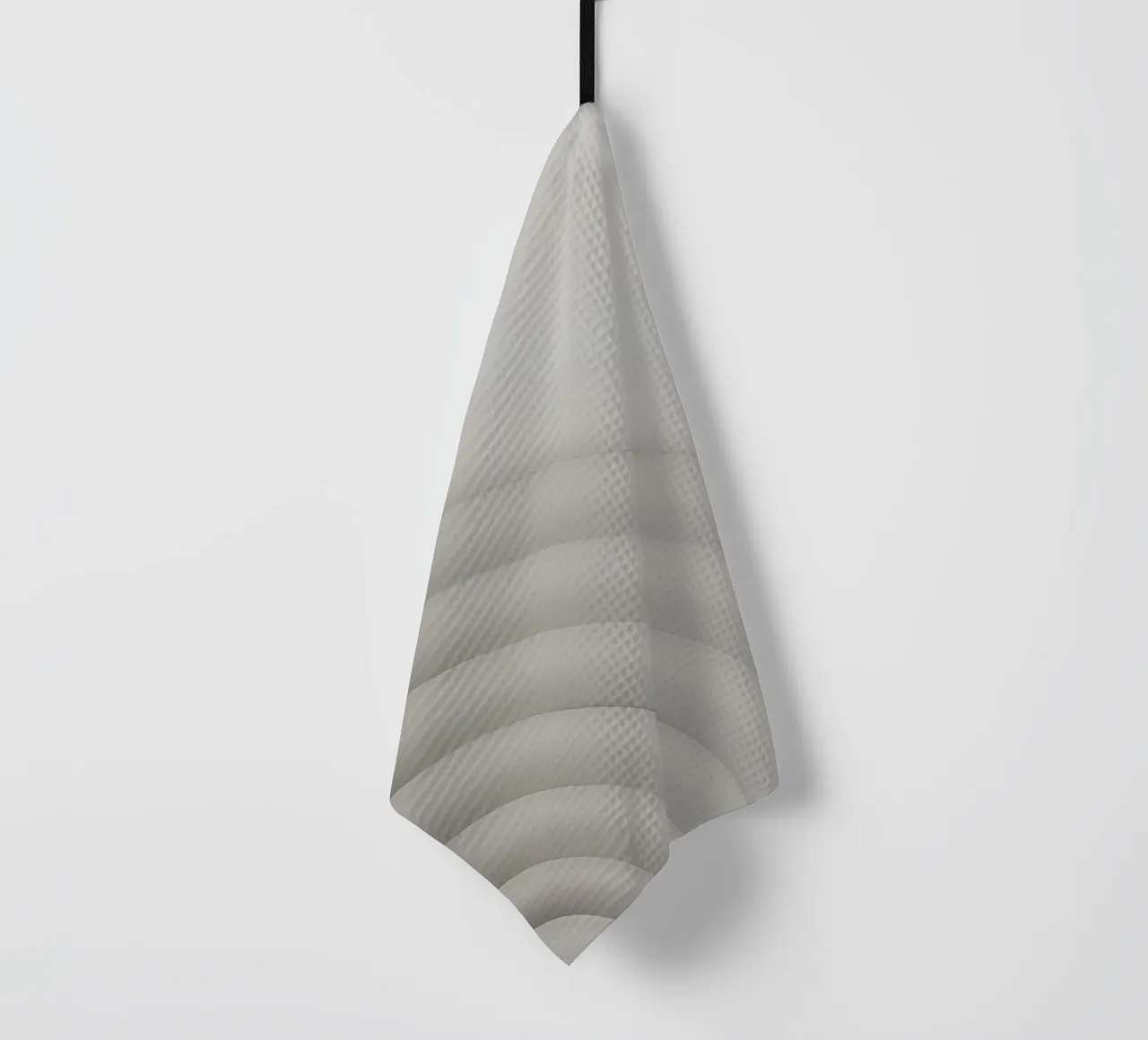 Forme grigie curve concentriche su sfondo grigio canovaccio da cucina da DesignDoodle