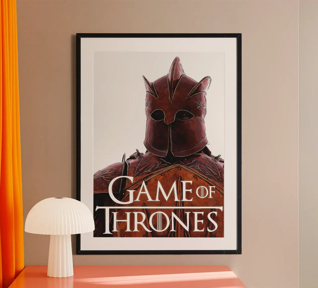 Thrones Mask Game poster con telaio in plastica da Nna Rock