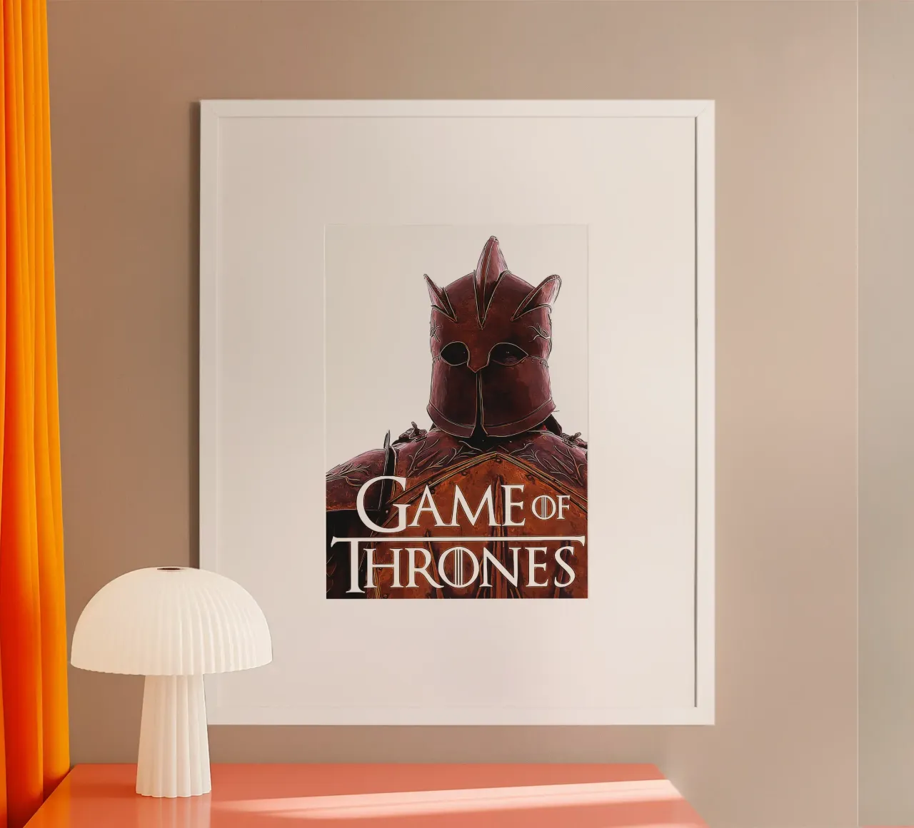 Thrones Mask Game poster con telaio in plastica da Nna Rock