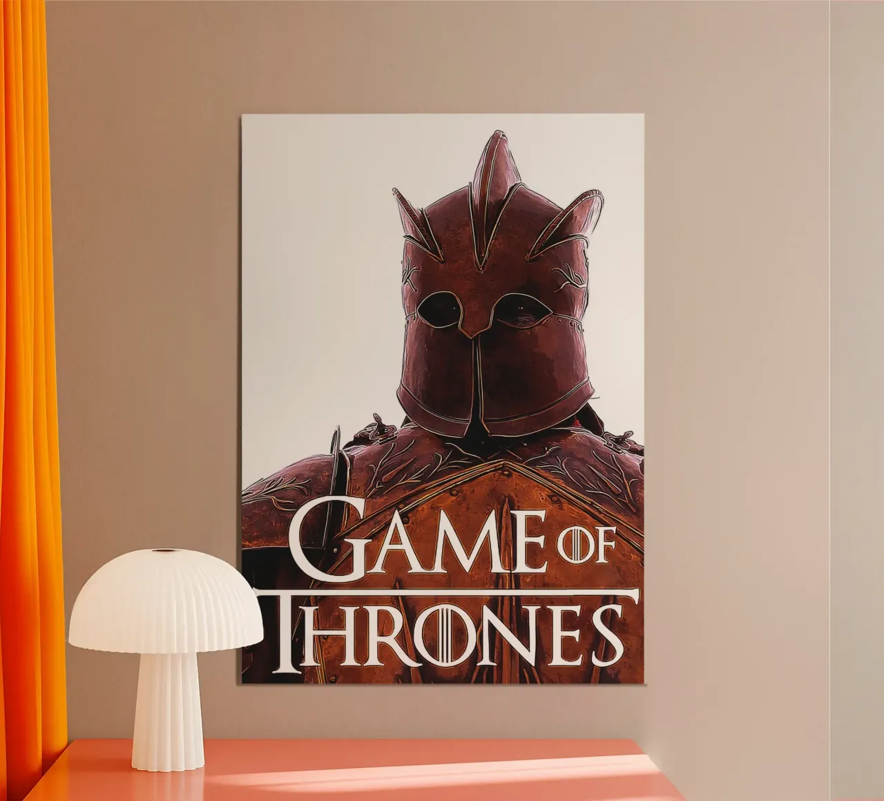 Thrones Mask Game poster con telaio in plastica da Nna Rock