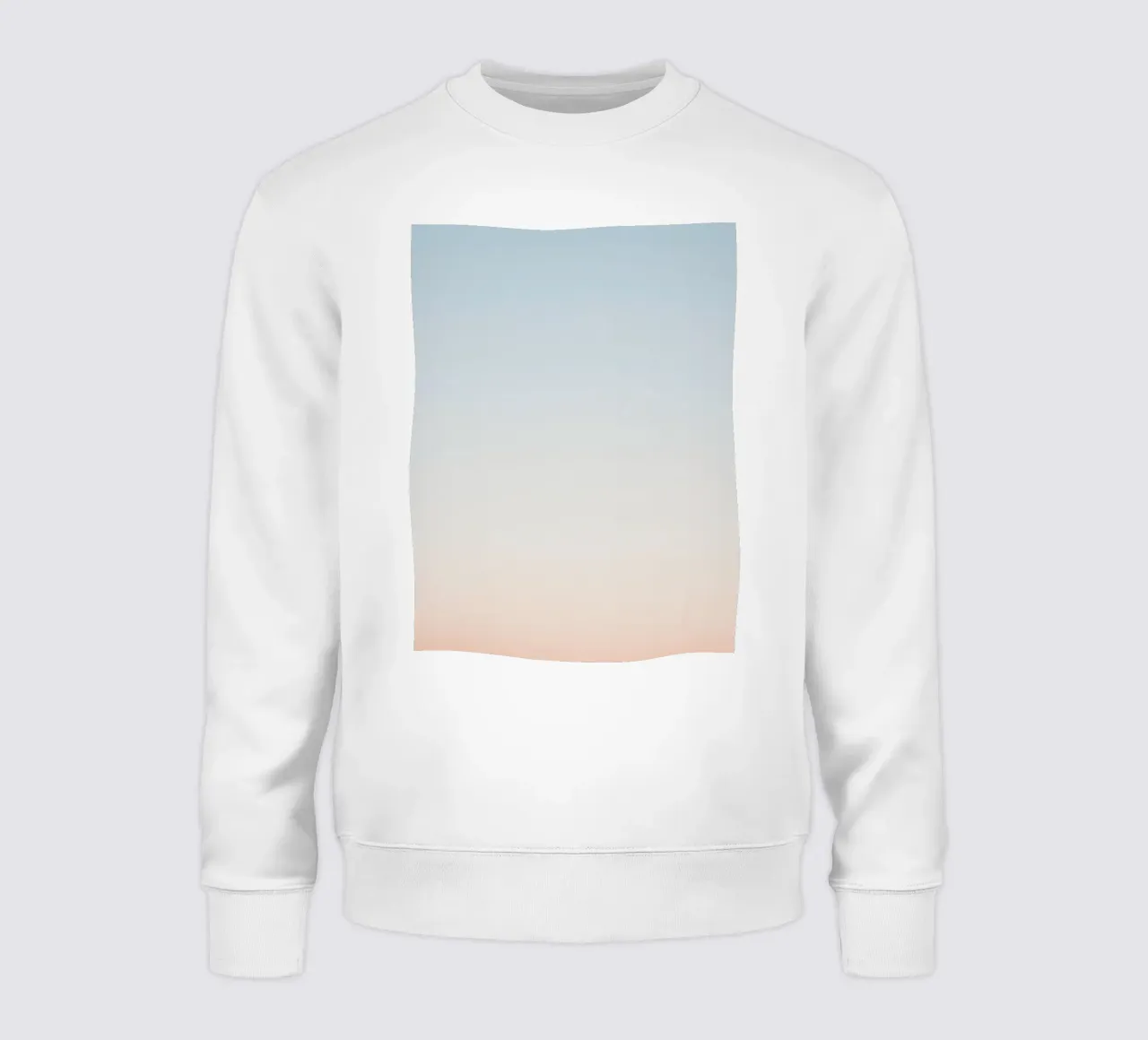 Gradient of Blue to Peach sweatshirt by DesignDoodle