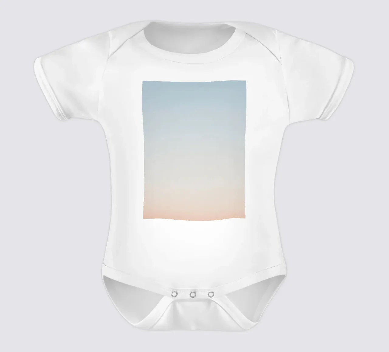 Gradiente di blu e pesca body neonato maniche corte da DesignDoodle