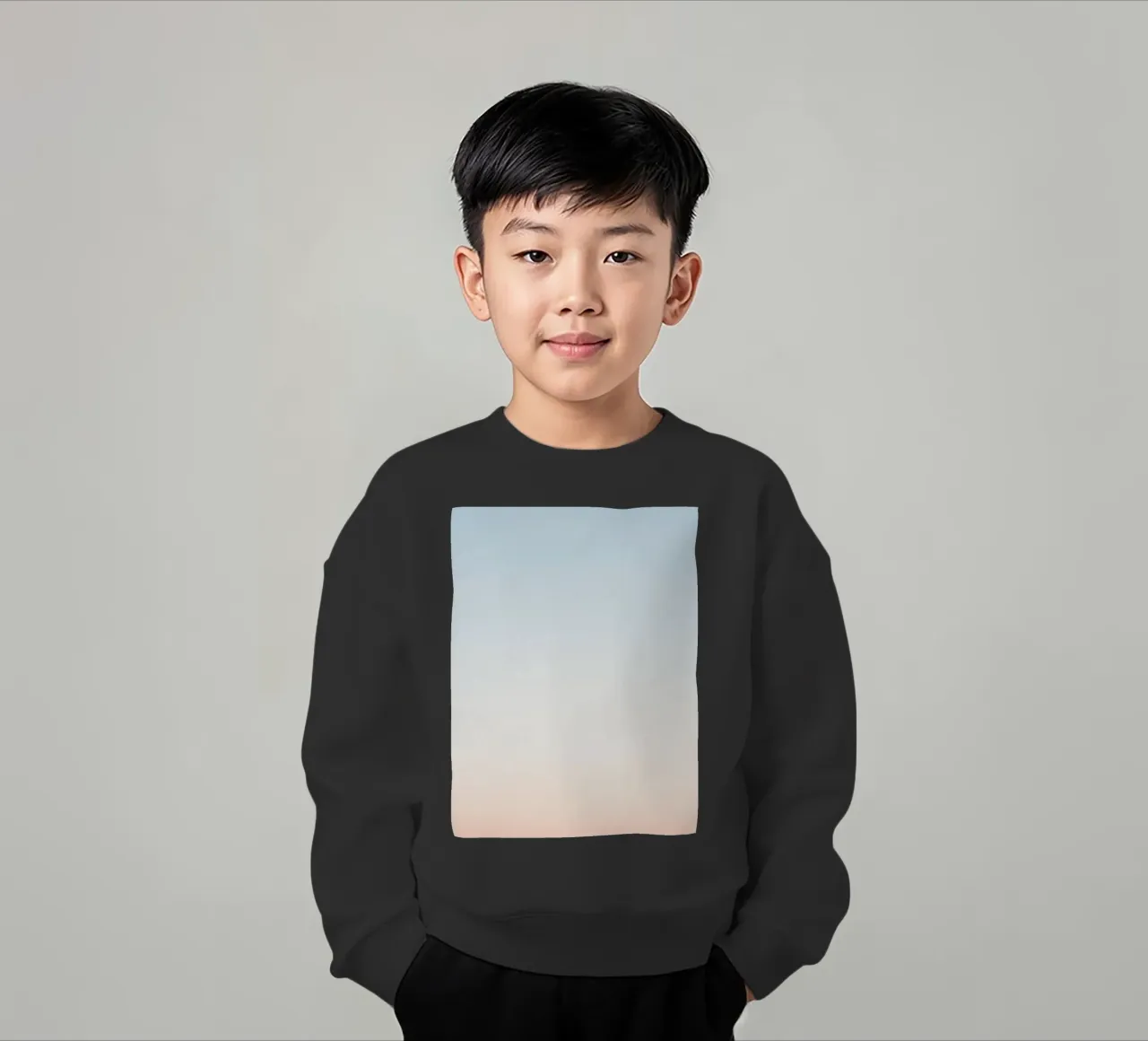 Gradiente di blu e pesca felpa bambino da DesignDoodle