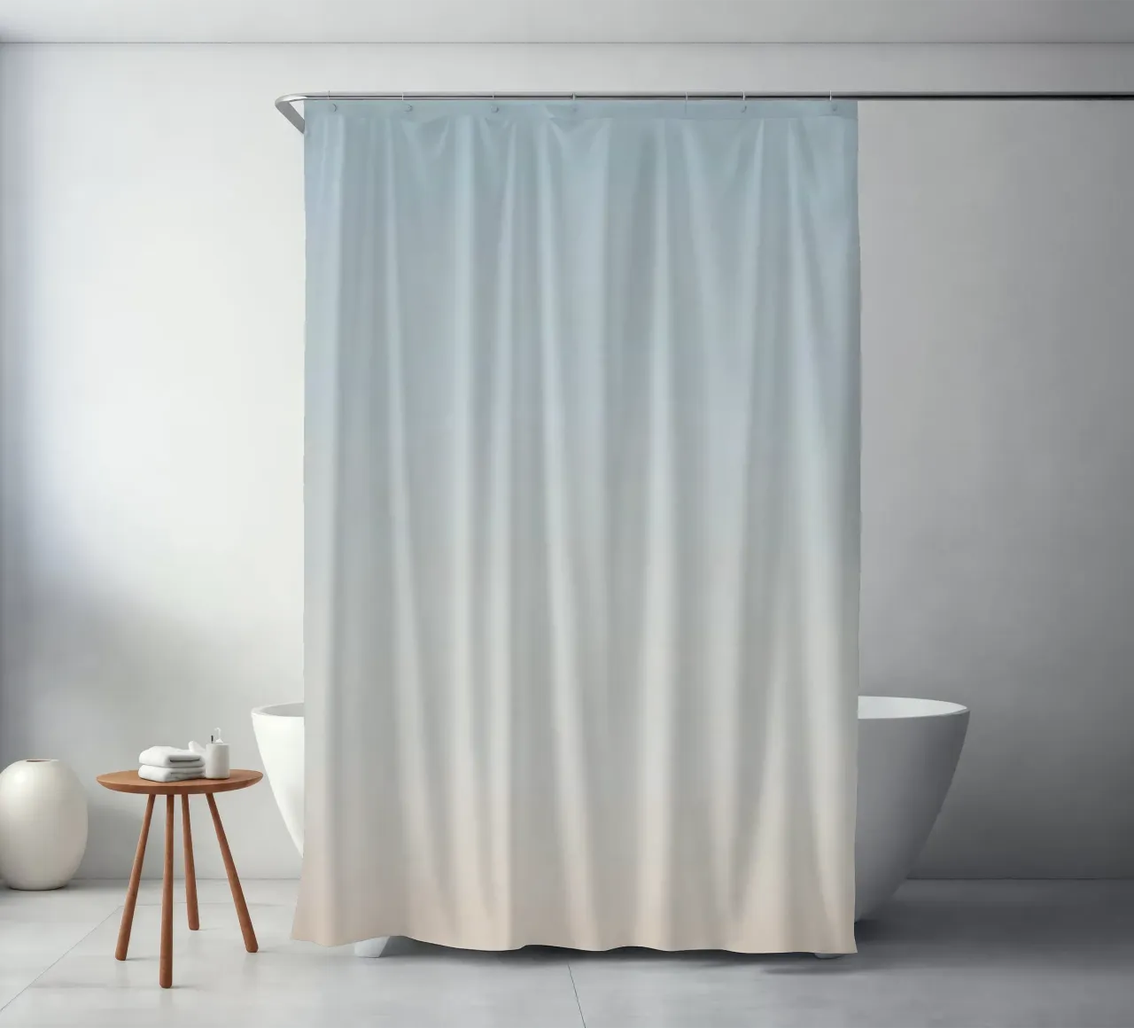 Gradiente di blu e pesca tenda da doccia da DesignDoodle