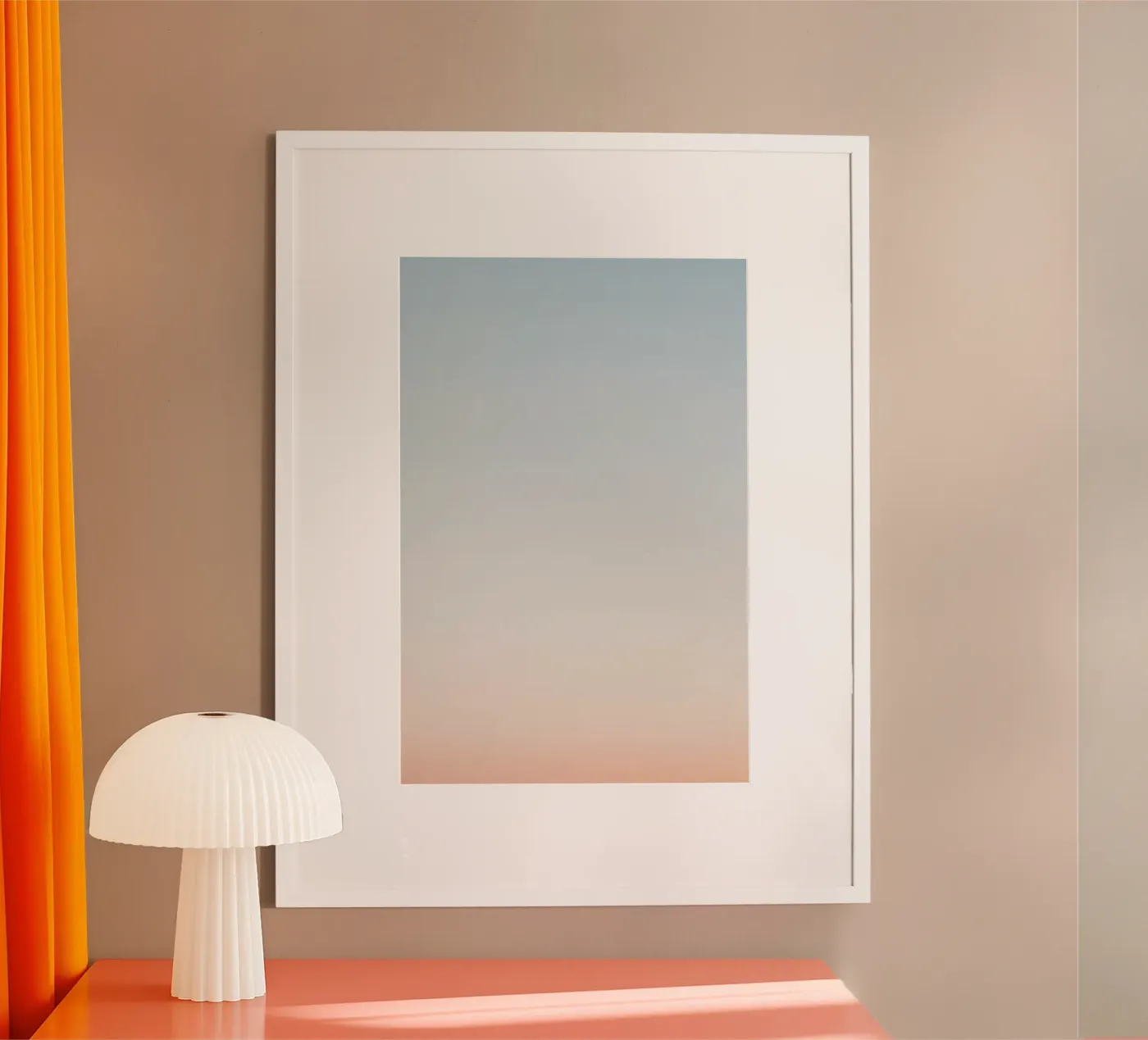 Gradient of Blue to Peach poster da DesignDoodle