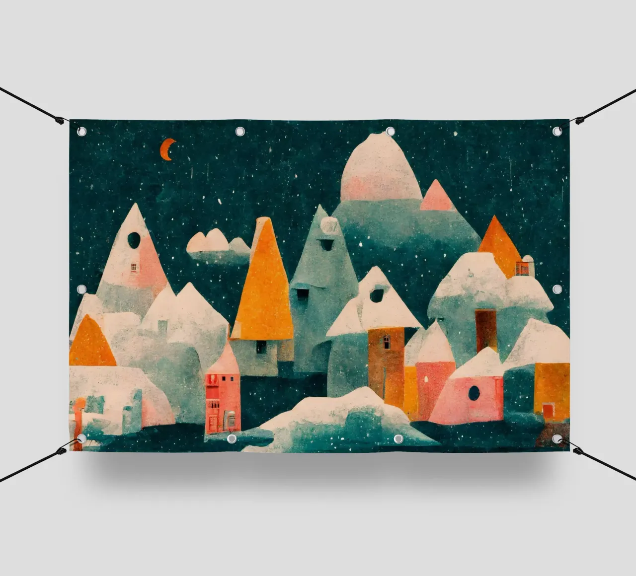 Tiny Town And Moon telo in pvc da treechild