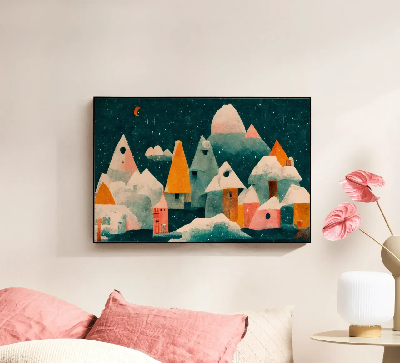 Tiny Town And Moon plexiglass da treechild