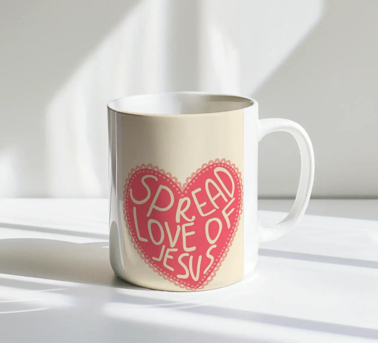 Diffondere l'amore di Gesù Cuore cristiano Poster tazza in ceramica da vintagepod