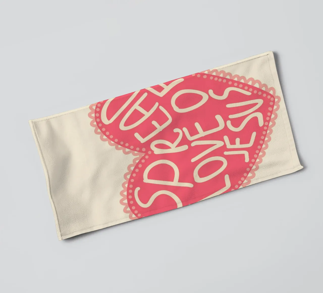 Diffondere l'amore di Gesù Cuore cristiano Poster asciugamano da bagno da vintagepod