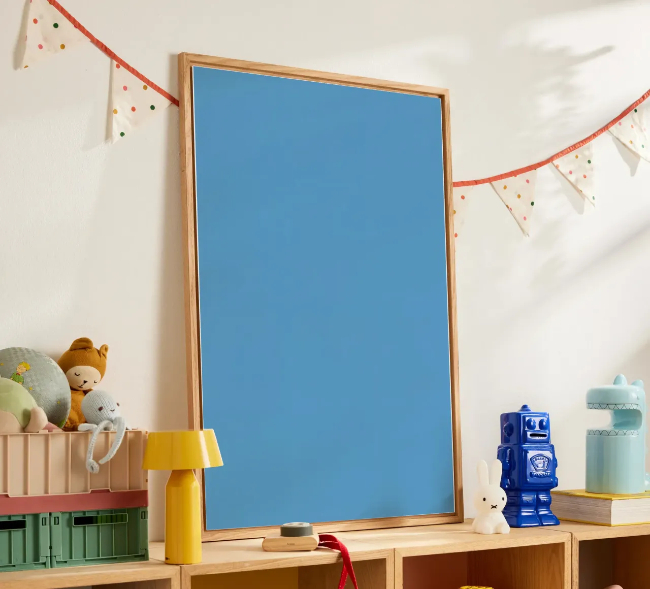 Light Blue Solid Color Background acryl van DesignDoodle