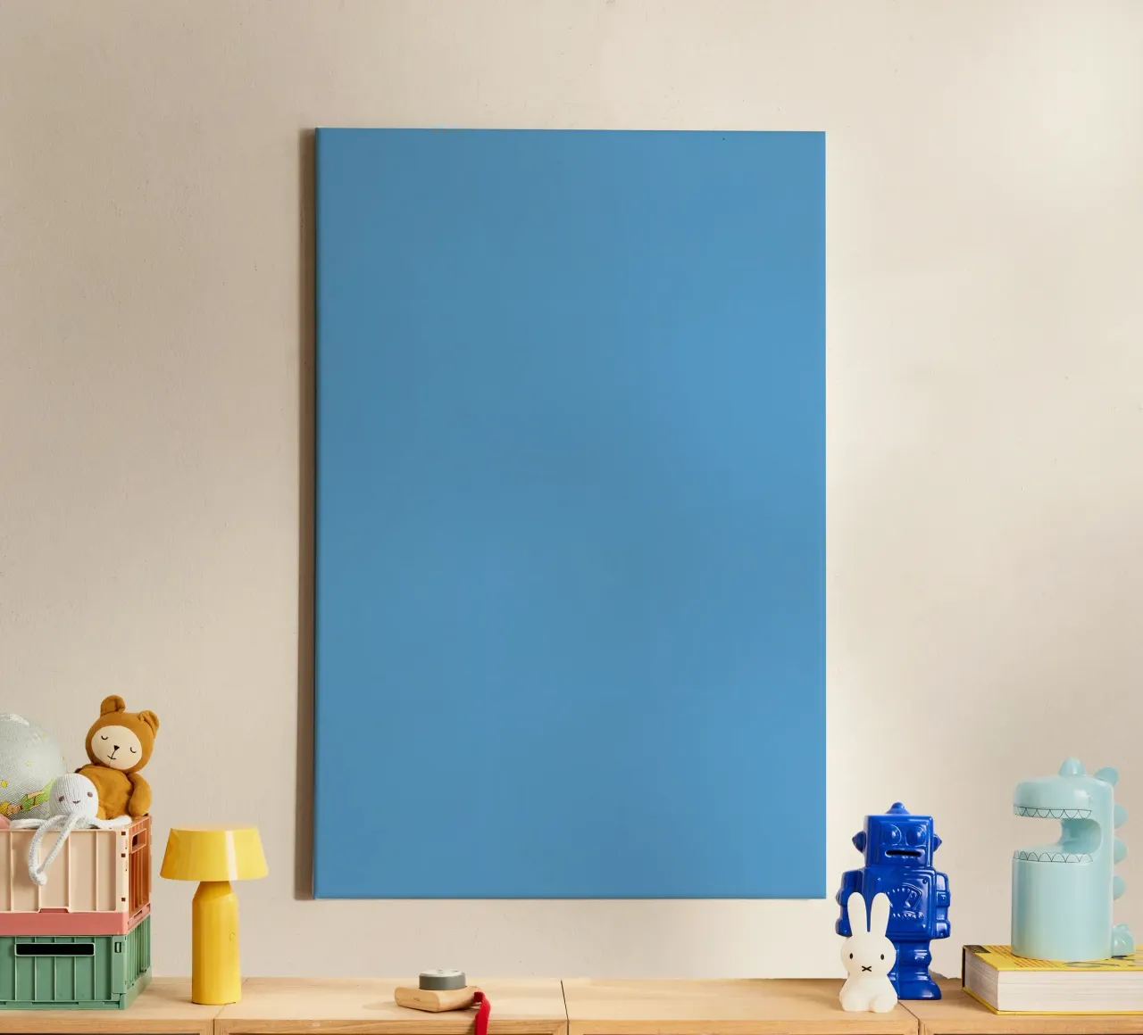 Light Blue Solid Color Background canvas with Floater frame by DesignDoodle
