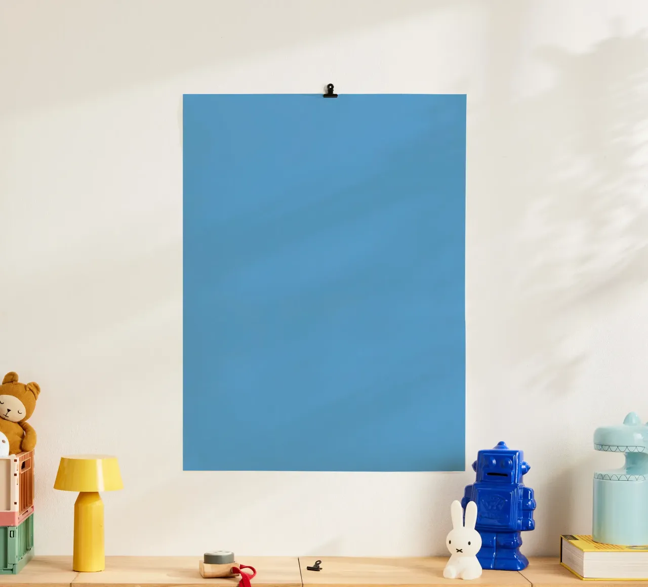Light Blue Solid Color Background poster by DesignDoodle