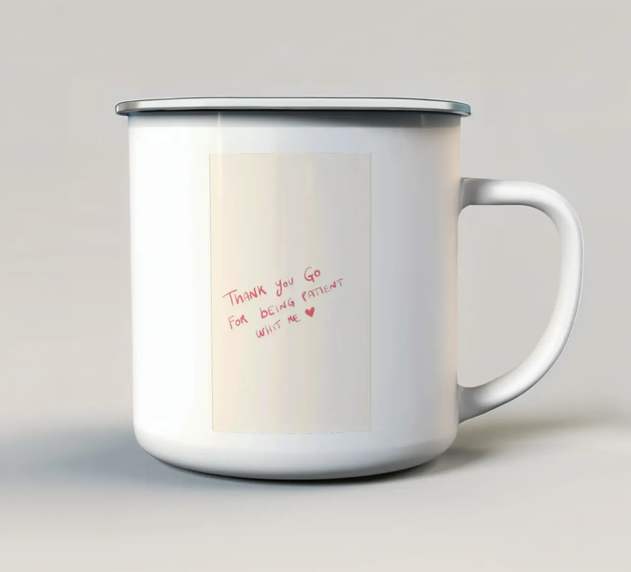 Grazie Dio per essere stato paziente con me Poster tazza in smalto da vintagepod
