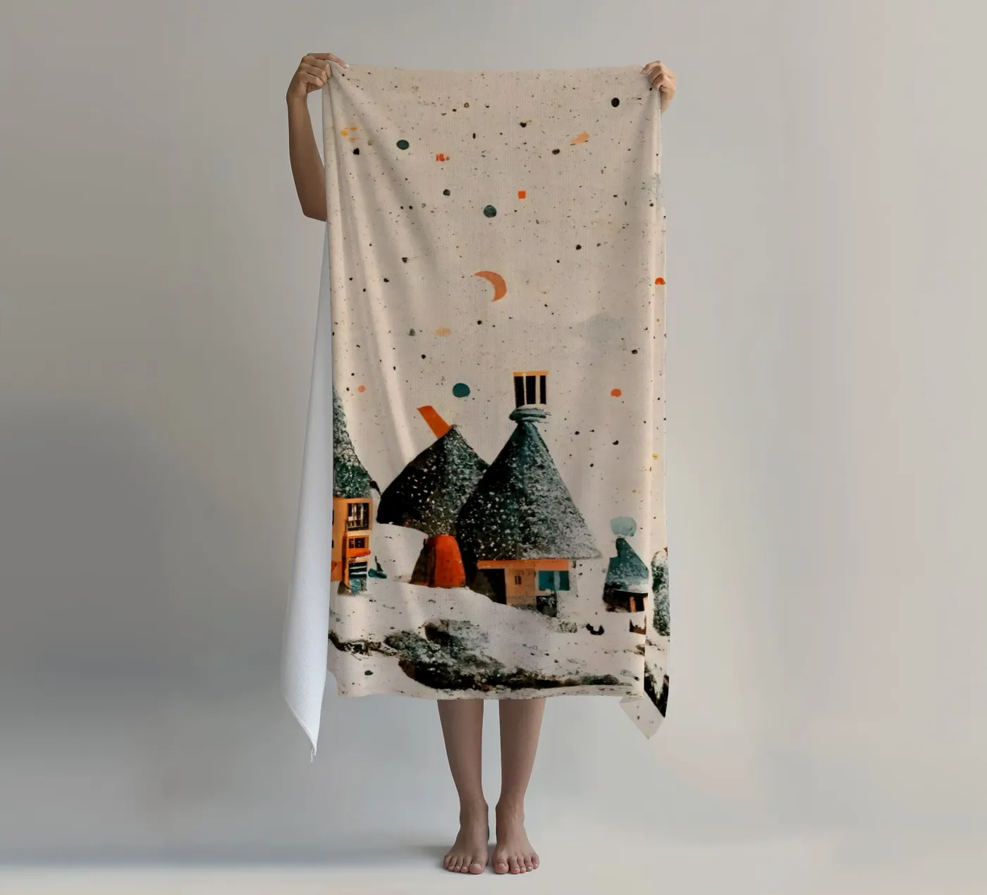Tiny Village strandhanddoek van treechild
