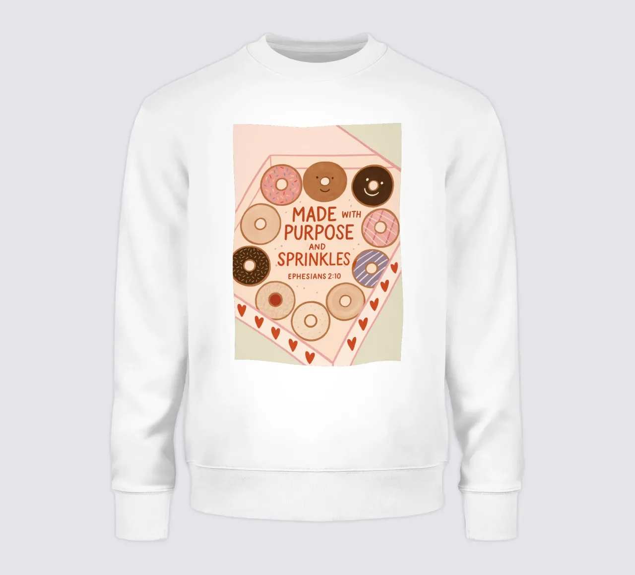 Poster con versetti biblici Made with Purpose e Sprinkles felpa da vintagepod