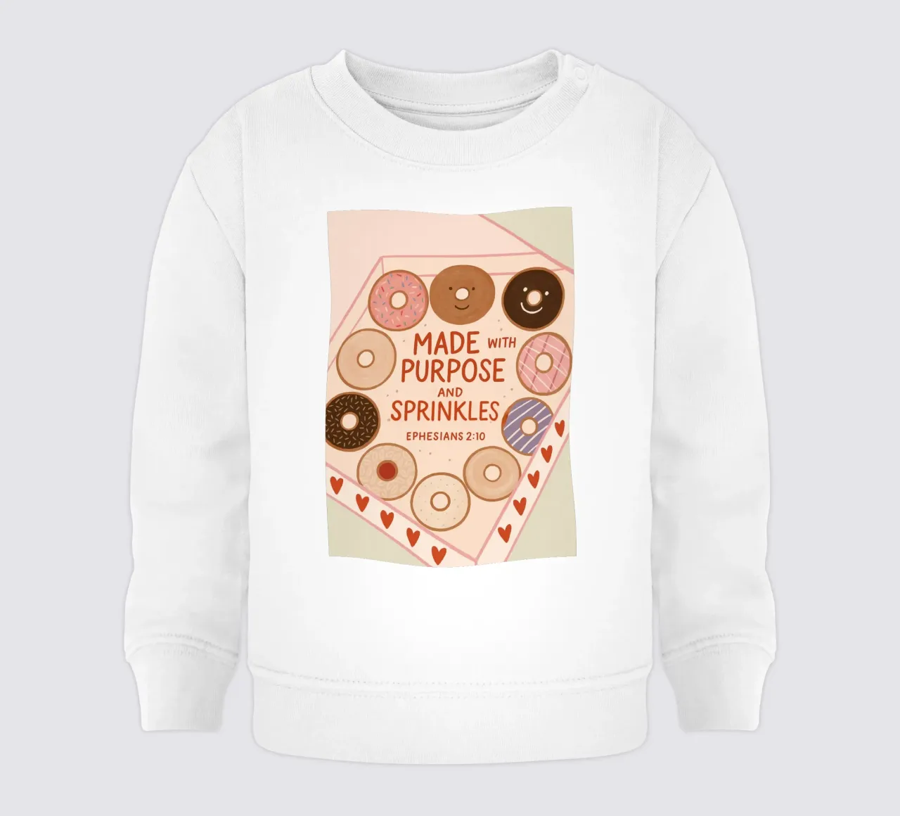 Poster con versetti biblici Made with Purpose e Sprinkles felpa neonato da vintagepod
