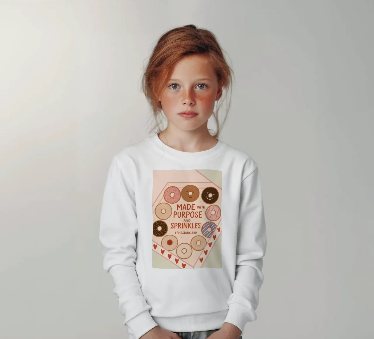 Poster con versetti biblici Made with Purpose e Sprinkles felpa bambino da vintagepod