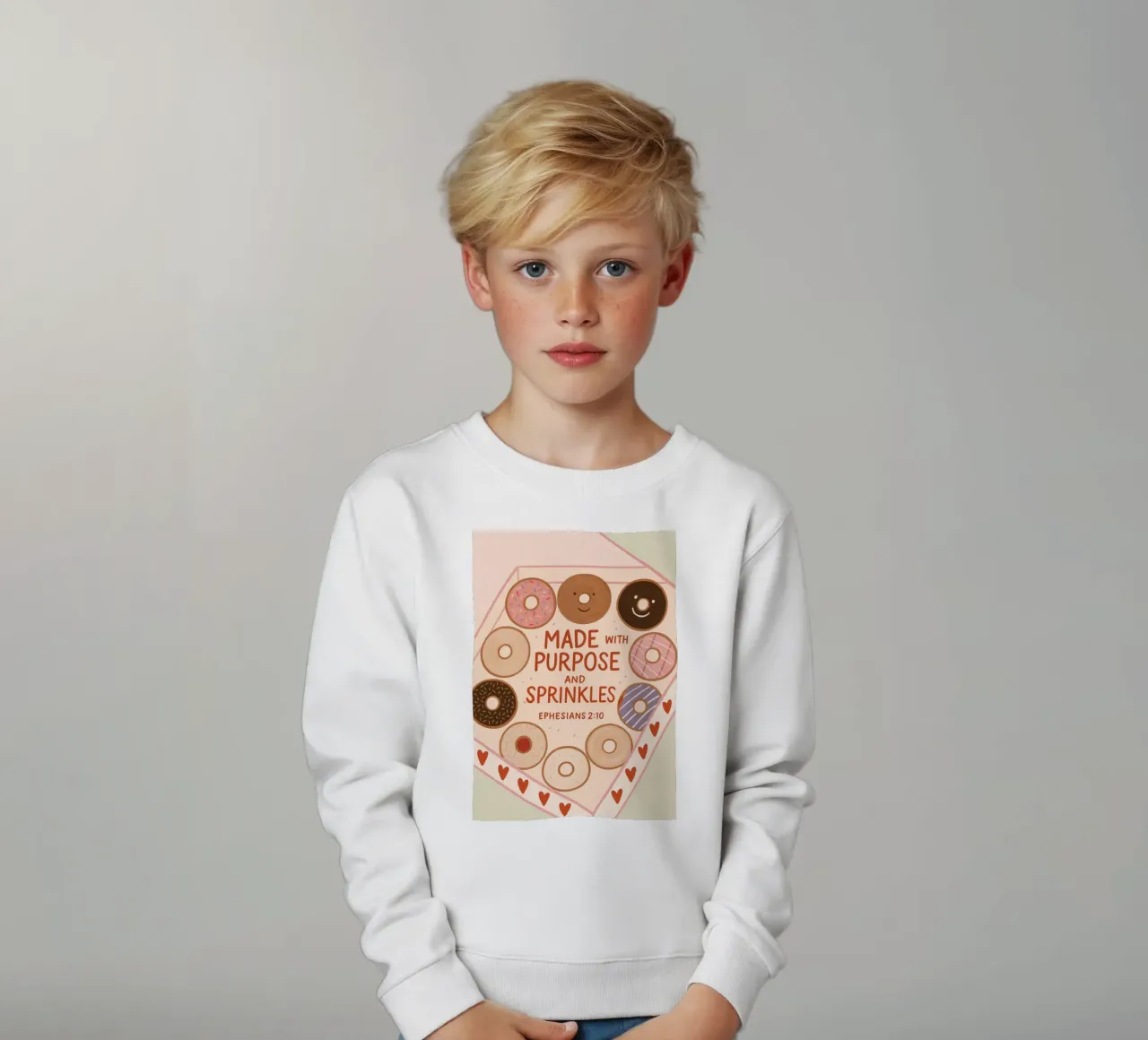 Poster con versetti biblici Made with Purpose e Sprinkles felpa bambino da vintagepod