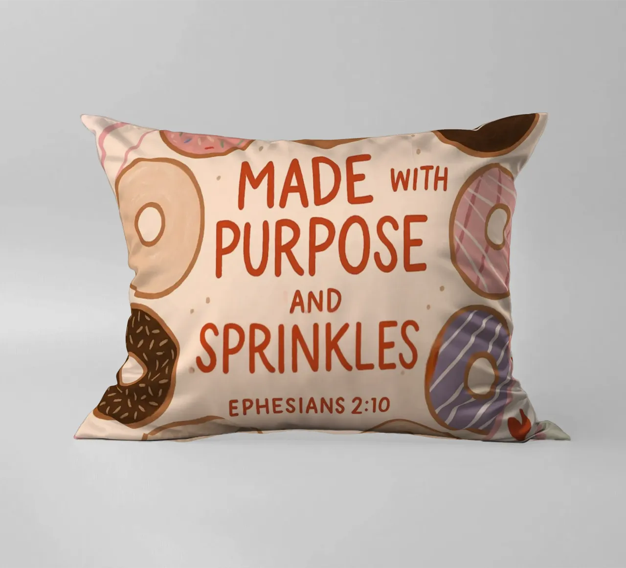 Poster con versetti biblici Made with Purpose e Sprinkles cuscino da vintagepod