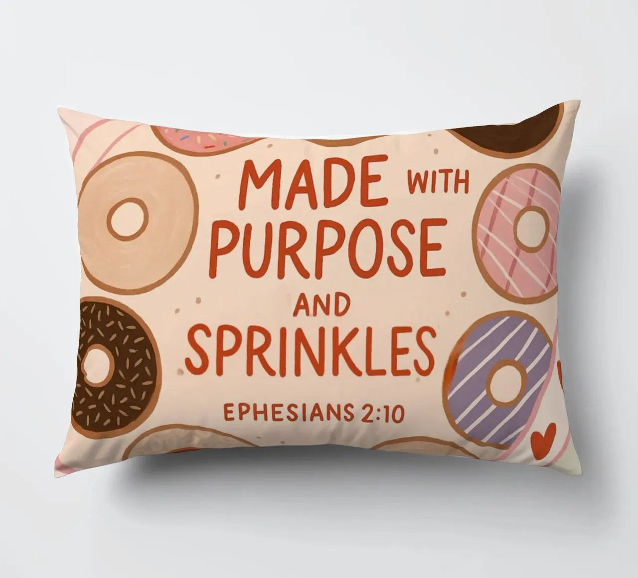 Poster con versetti biblici Made with Purpose e Sprinkles cuscino da vintagepod