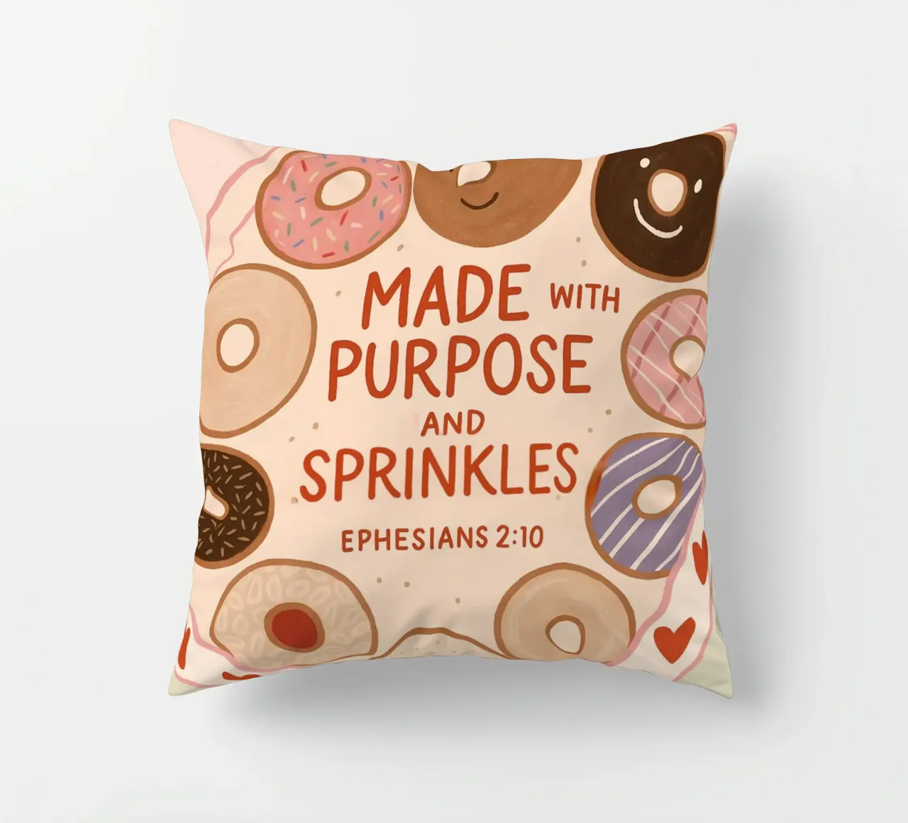 Poster con versetti biblici Made with Purpose e Sprinkles cuscino da vintagepod