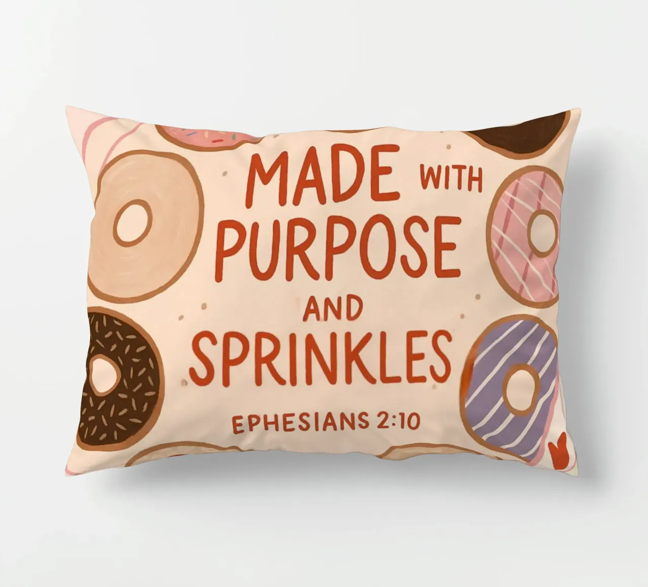 Poster con versetti biblici Made with Purpose e Sprinkles cuscino da vintagepod