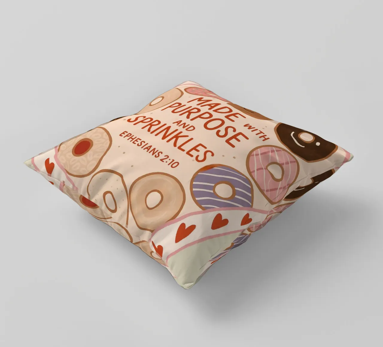 Poster con versetti biblici Made with Purpose e Sprinkles cuscino da vintagepod