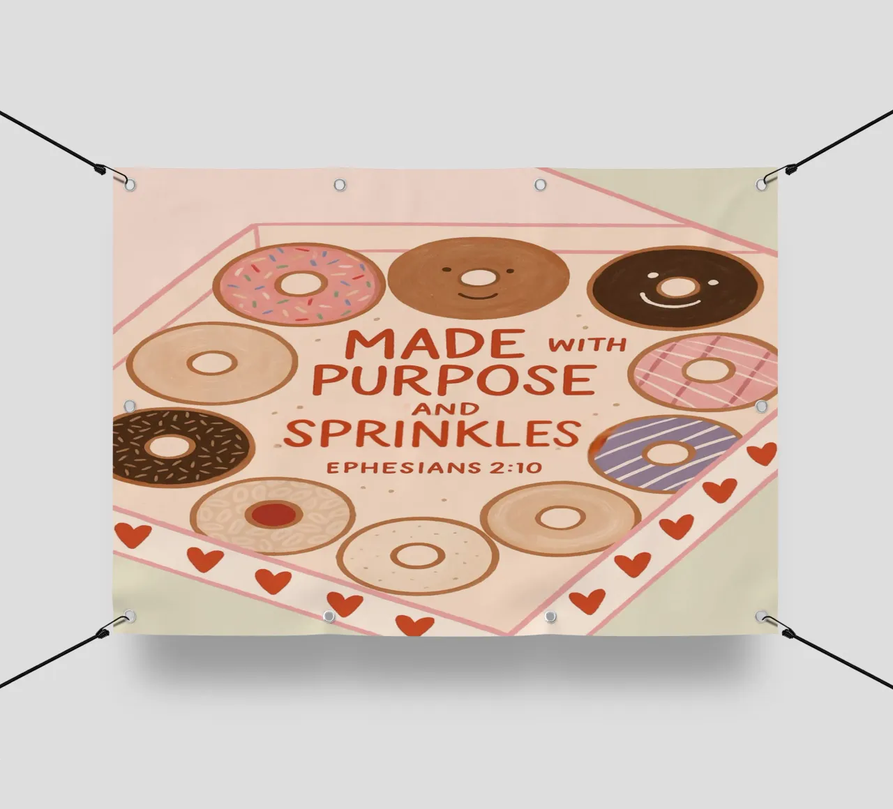 Poster con versetti biblici Made with Purpose e Sprinkles telo in pvc da vintagepod