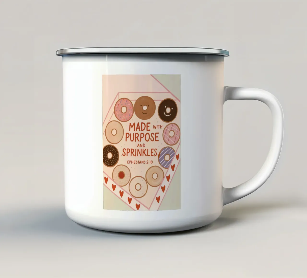 Poster con versetti biblici Made with Purpose e Sprinkles tazza in smalto da vintagepod