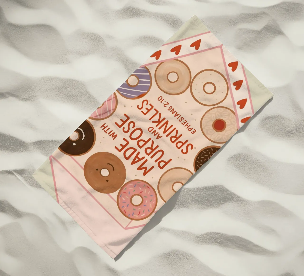 Poster con versetti biblici Made with Purpose e Sprinkles telo mare da vintagepod