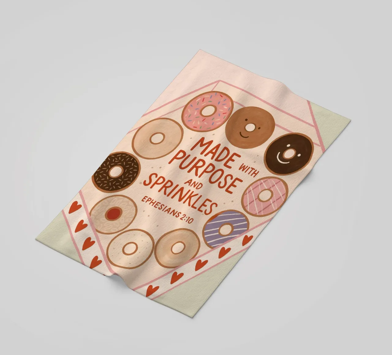 Poster con versetti biblici Made with Purpose e Sprinkles telo mare da vintagepod