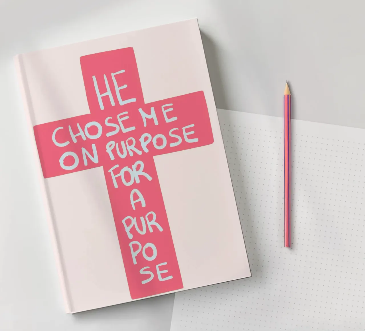 He Chose Me On Purpose For A Purpose Cross Poster notebook by vintagepod