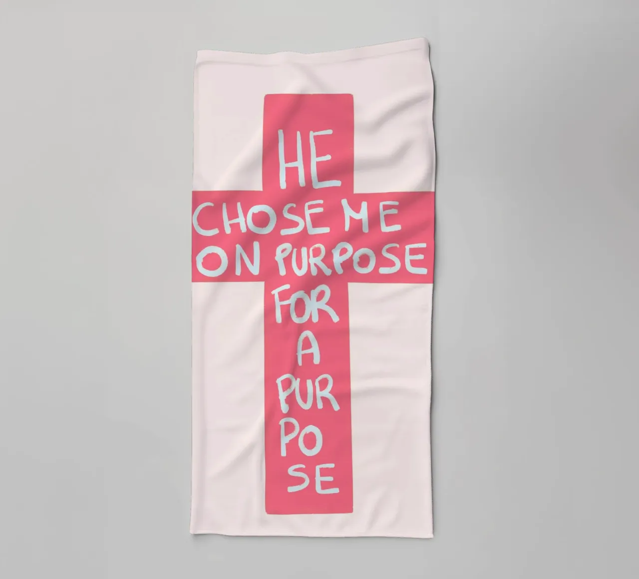 He Chose Me On Purpose For A Purpose Cross Poster towel by vintagepod