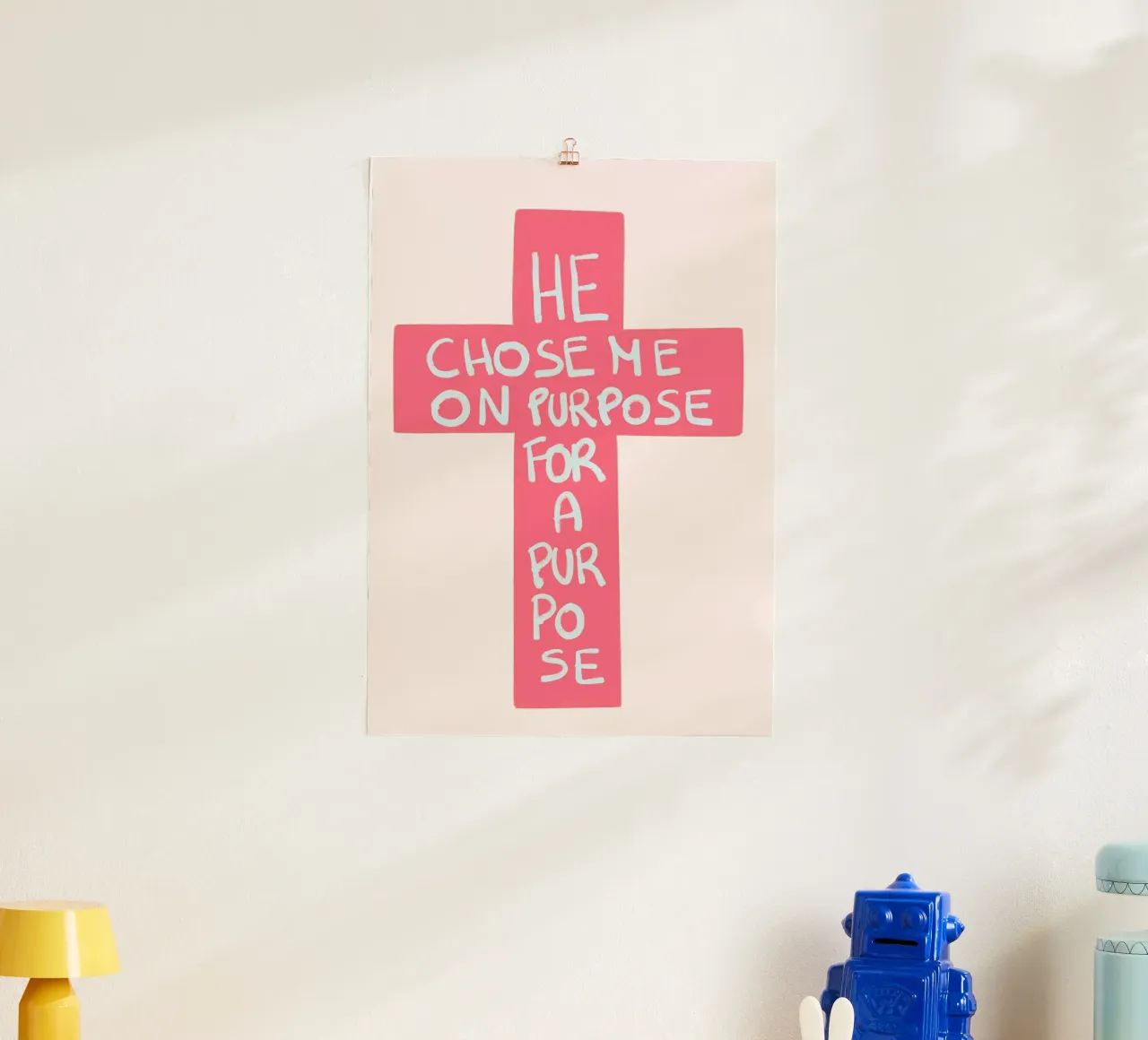 Me eligió a propósito Para un propósito Cruz Póster poster de vintagepod
