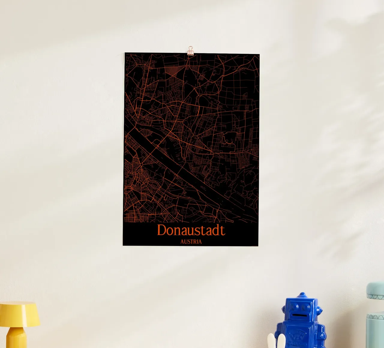 Donaustadt poster con telaio in plastica da MiMap