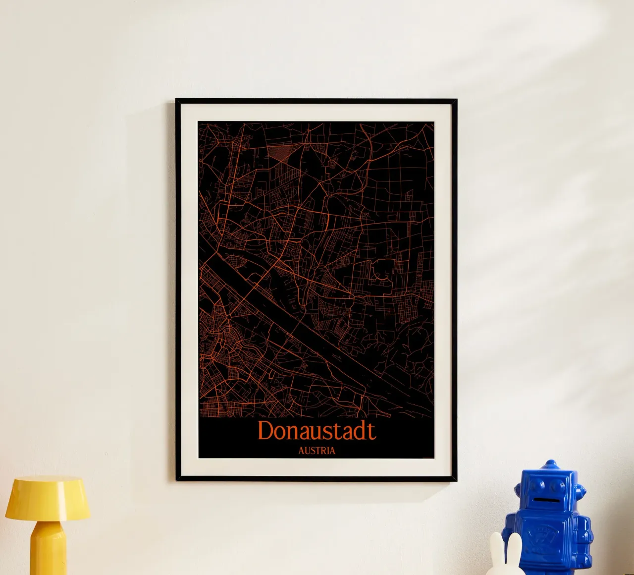 Donaustadt poster con telaio in plastica da MiMap