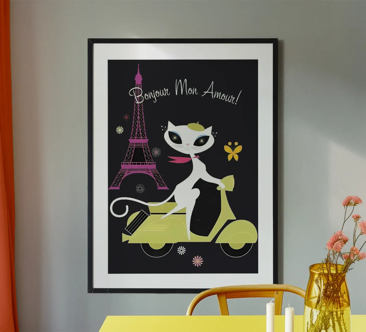 Ciao amore mio poster con telaio in plastica da Arjun