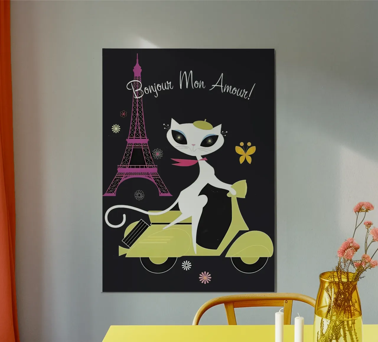 Ciao amore mio poster con telaio in plastica da Arjun