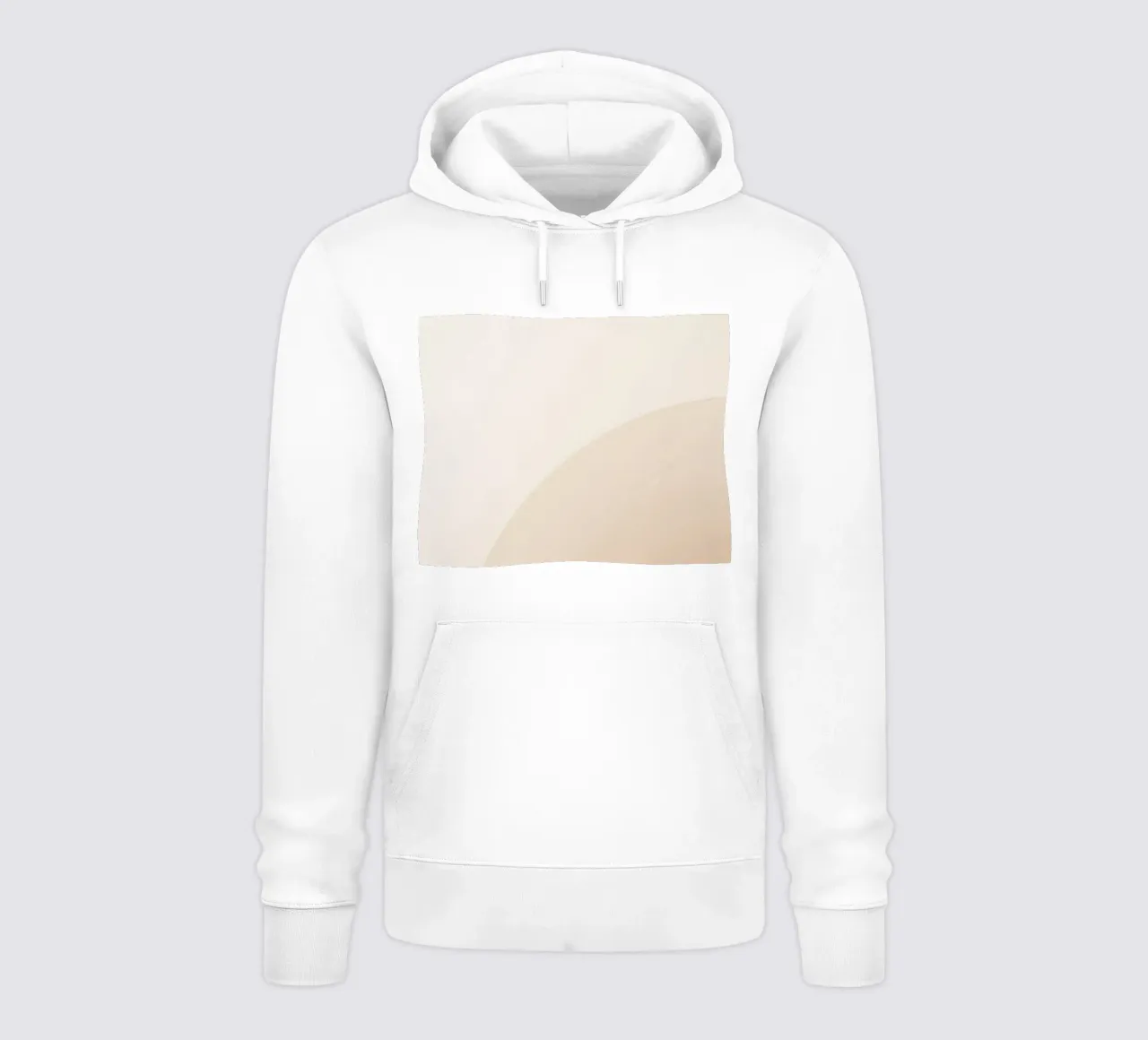 Gradiente Tan con linea curva felpa con cappuccio da DesignDoodle